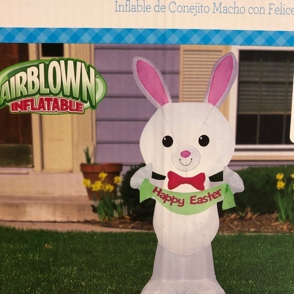 Easter Airblown Inflatable Happy Easter Bunny 4ft - Picture 1 of 3